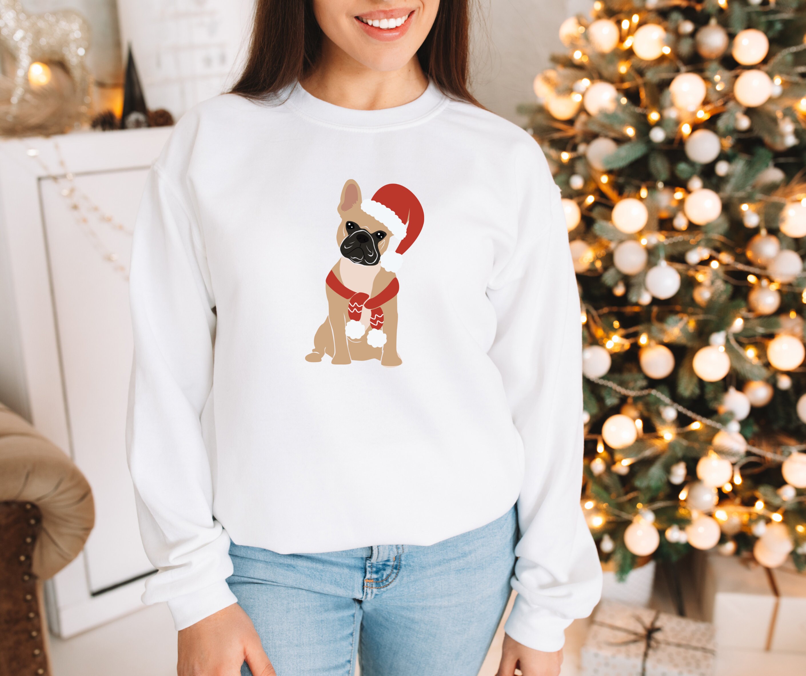 French Bulldog Christmas Sweater - Etsy UK