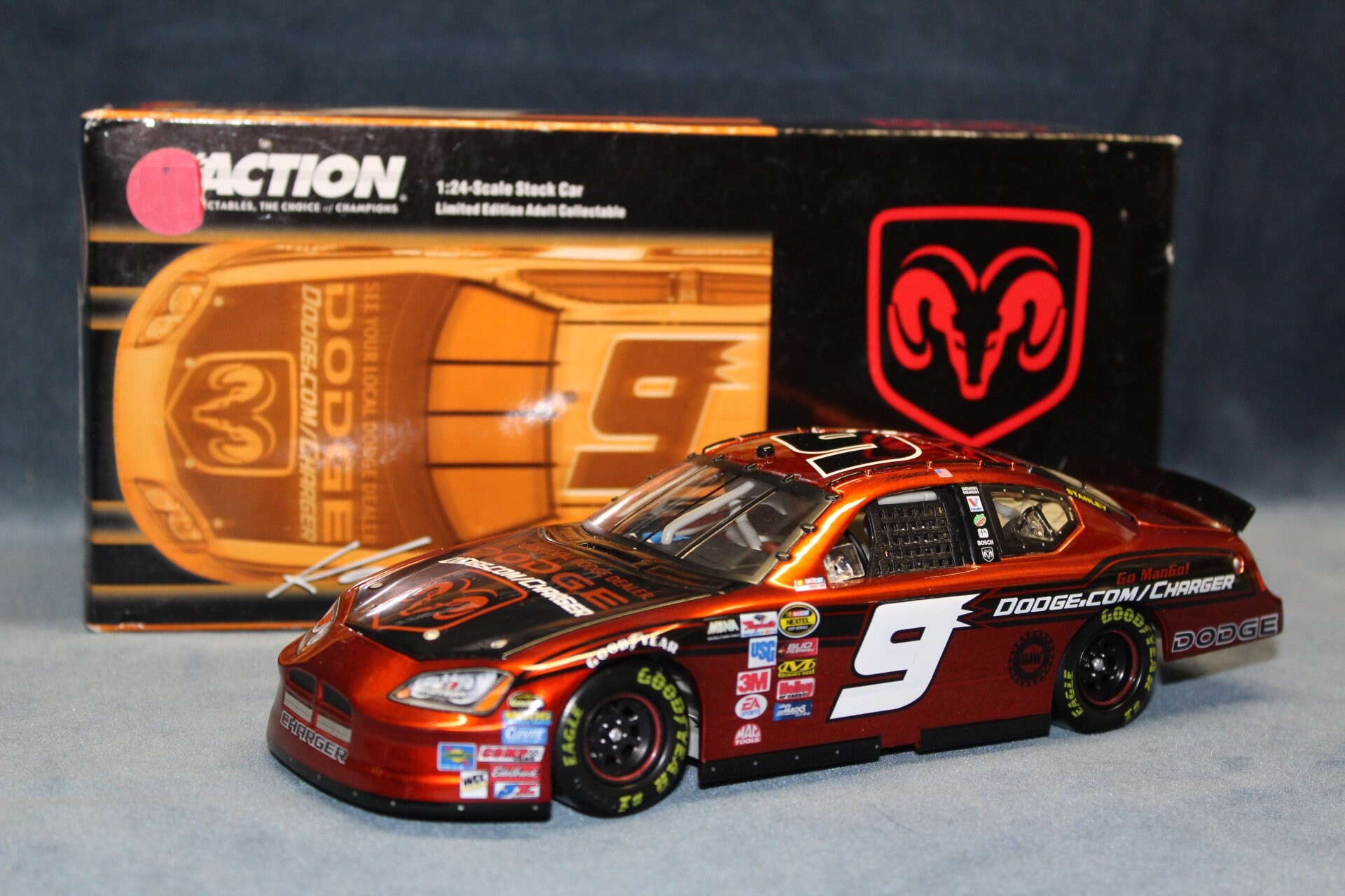 NASCAR Collectables Kasey Kahen #9 Dodge Charger, 1:24 Scale Stock