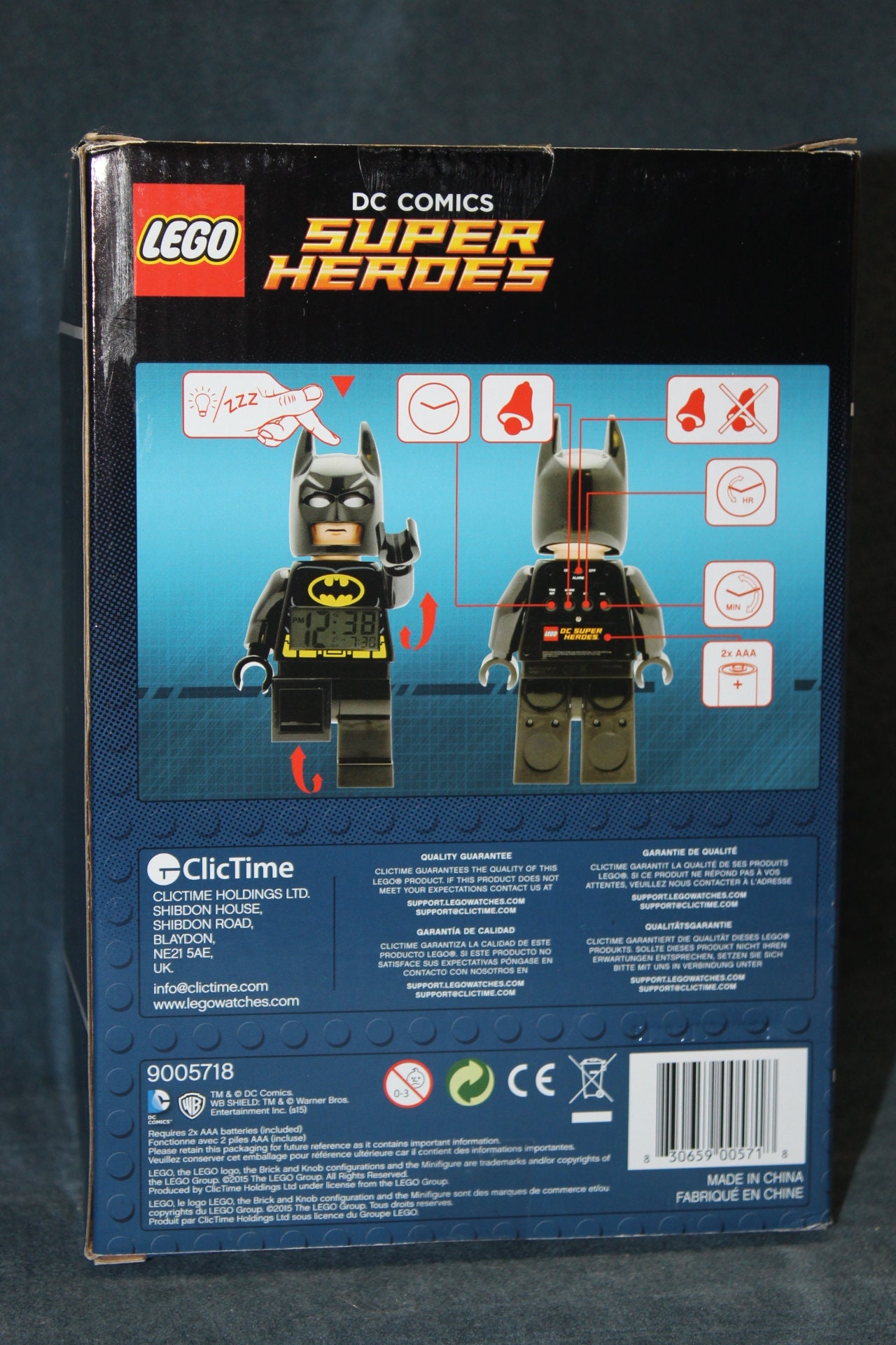 Lego DC Comics Batman Minifigure Light up Alarm Clock Etsy