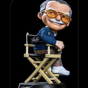 MiniCo Vinyl Mavel Comics Stan Lee Statue Blue Pow Funko - MiniCo Statue Figure