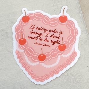Vintage Heart Cake Sticker | Lorelai sticker, Cake sticker, Rory sticker