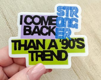 90's Trend Sticker | Laptop, music lyrics
