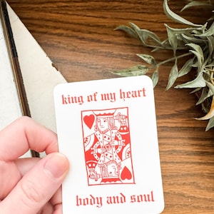 King of my Heart Sticker | Laptop sticker, cute trendy sticker, playing card sticker, swiftie sticker