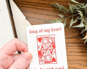 King of My Heart Sticker | Playing Card, Trendy Laptop Decal