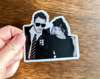 Burt Macklin & Janet Snakehole | Laptop sticker, tv show