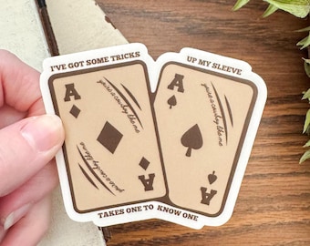 Cowboy Like Me Playing Card Sticker | Trendy Laptop Decal