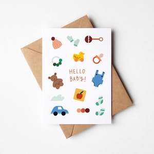 Nieuwe baby welkomstkaart | Pasgeboren | Nieuwe ouders | Babyshower | Babymeisje | Baby jongen