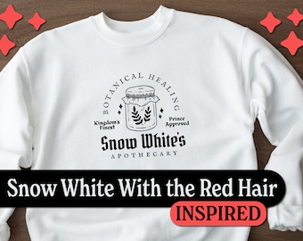 Snow White's Apothecary Sweatshirt, Anime Inspired, Subtle Anime Merch, Manga Crewneck, Shoujo, Anime Lover, Gift for Her