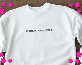 o mangá era melhor. Mercadoria sutil de mangá, presente de anime, unissex, gola redonda de mangá simples