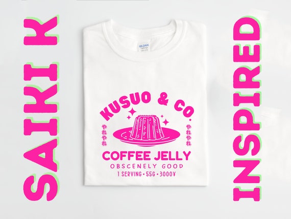 Psychic Coffee Jelly Tee, Anime-Inspired Shirt, Subtle Anime Merch, Manga Lover, Kusuo & Co.