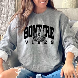 Bonfire VIBES png Cute fall tee hoodie design fire camping smores friends | DTF sublimation printing instant digital download digital design