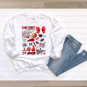 Clark County Cardinals allt. Alla mina digitala designer kan anpassas efter skolnamn, färg, sport. Denna design är digital nedladdning.