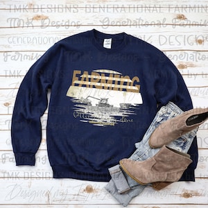 Farming - getting things done - cute farm shirt - digital design - png - farm life - harvest - farming family - combine - tractor - crops