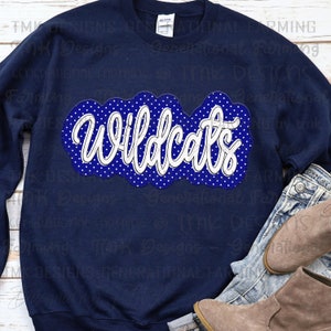 Wildkatze nähen Patch Look mit digitalen Stickerei DTF Druck Sublimation Sofortiger Download PNG-Datei faux Stiche Tupfen Patch KY