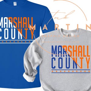 Marshals lined star school design - PNG Digital design Customizable spirit cute shirt MC DTF Marshall Co instant digital download retro tee