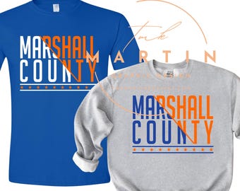 Marshals lined star school design - PNG Digital design Customizable spirit cute shirt MC DTF Marshall Co instant digital download retro tee
