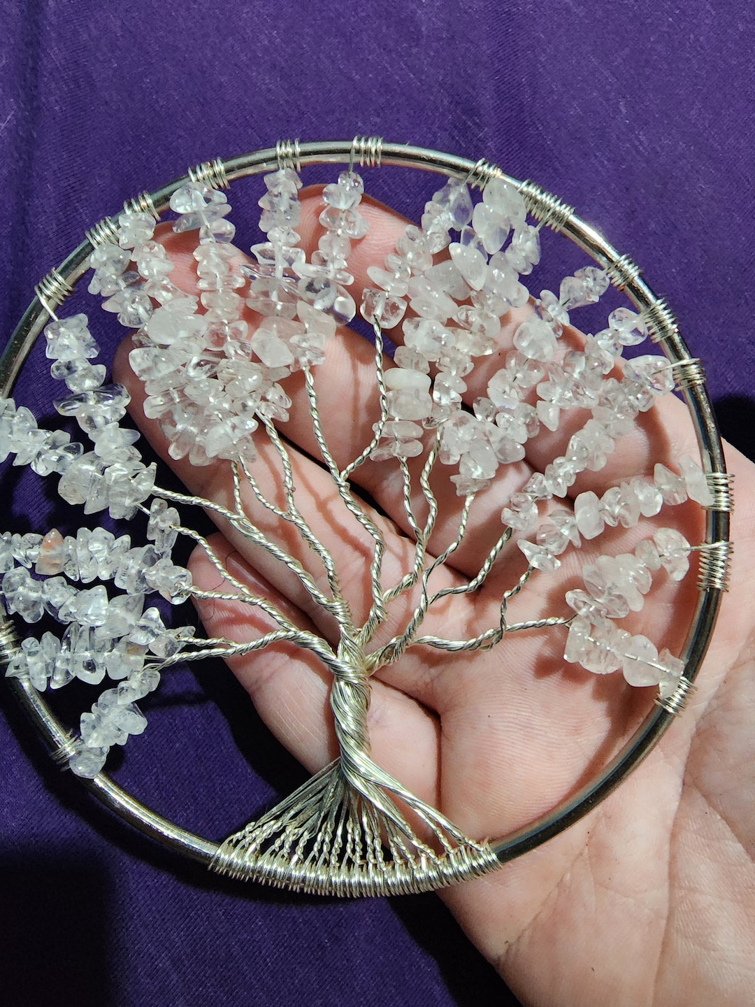 Tree of Life, Clear Quartz, Wall Art, Decor, Decoration, Handmade