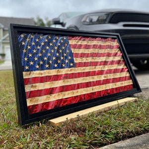 3D CNC File - Old Glory Wavy Flag, 3D .STL + dxf, ai, svg, .eps + Job Process Sheet + Toolpath summary - American Flag Father’s Day Sale