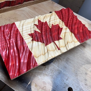 3D cnc file Wavy Canadian Flag STL model + dxf, eps, svg, Ai vectors