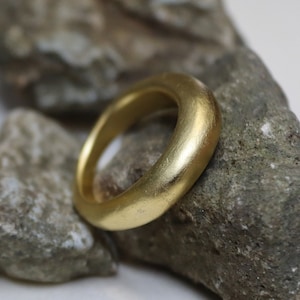Chunky gold ring for women ,Bold statement ring, Minimalist organic dome ring, silver dome ring, Gold vermeil ring ,gift for her