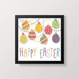 Happy Easter Egg Banner Art Print