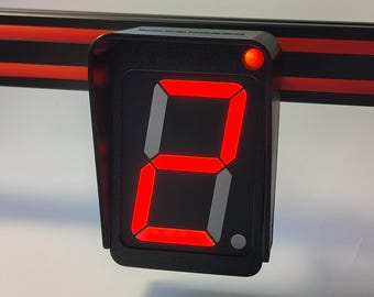 Large 110mm Simracing Gear Indicator – Motorsport style 7-Segment Display with Shift Light (SimHub)