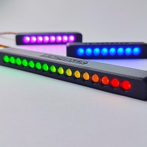 Sim Racing Apex Progress Bar & Sim Brows Triple Kit - 5mm LEDs - High-Quality SimHub Telemetry - RPM TC ABS Flag Indicator