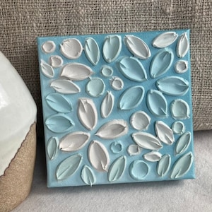 Impasto Floral Painting: 6x6 Texture Flower Art
