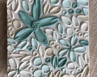 Impasto Floral Painting: Textured Acrylic Flower Art, 6x6