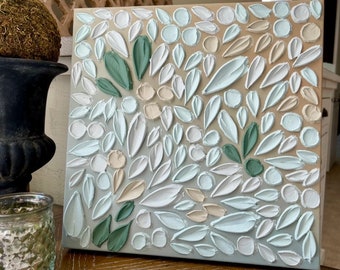Impasto Floral Painting: Textured Acrylic Flower Art, 12x12
