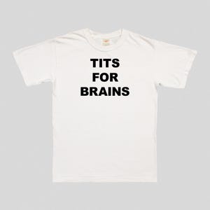 Camiseta Tits For Brains – Camiseta com estampa fofa Y2K