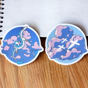 Spirited Away Inspired Haku Dragon & Shikigami Sticker Set | Studio Ghibli Inspired | Anime Sky Art, Yubaba, Chihiro, Soot Sprite, No Face