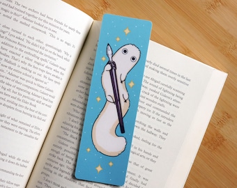 Magical Brushbuddy Pen Bookmark | 2.25 x 7 inches | Laminated in Matte Vinyl, Handmade, Original Artwork | Fantasy Anime & Manga Reader