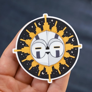 Beautiful Esquie Mask Sticker | Inspired by Expedition 33 Character Esquie | Matte Gloss Vinyl Sticker |Verso, Clair Obscur, Gustav, Maelle