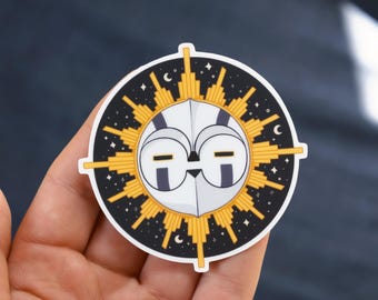 Beautiful Esquie Mask Sticker | Inspired by Expedition 33 Character Esquie | Matte Gloss Vinyl Sticker |Verso, Clair Obscur, Gustav, Maelle