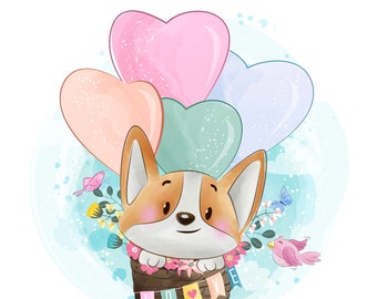 Pembroke Corgi Valentine PNG, JPG, Pdf, MP4 Files, Corgi is My ...