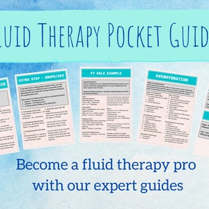 Vet Nurse Fluid Therapy Pocket Guide Pack