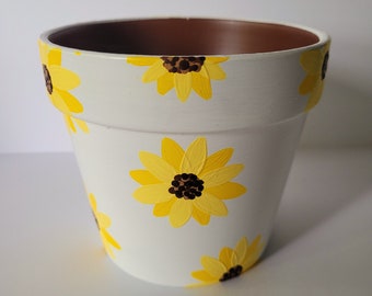 Sunflowers Pot | Hand Painted Plant Pot