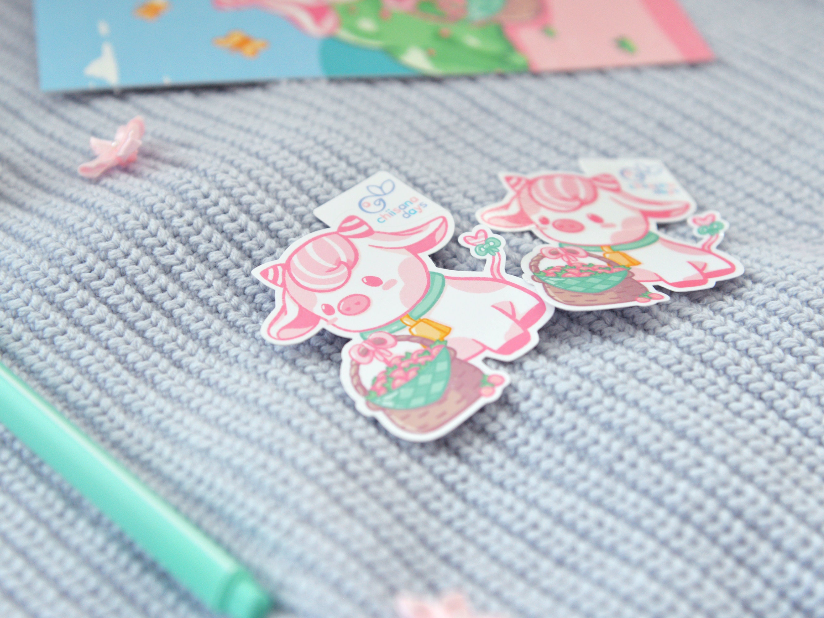 Milkshake the Strawberry Cow Vinyl Sticker | Kawaii Animal Journaling ...