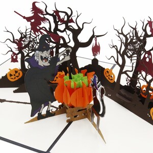 design3dkarten® Carte pop-up décoration Halloween, idéale comme carte d'invitation effrayante pour une fête d'Halloween, une fête d'anniversaire d'enfant ou comme cadeau