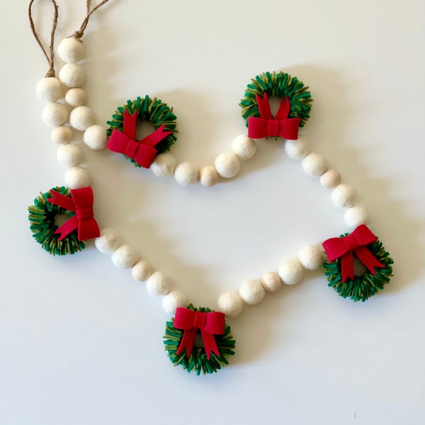 Christmas Felt Garland |Christmas Wreath Garland | Christmas Garland | Felt Decoration | Christmas Decoration