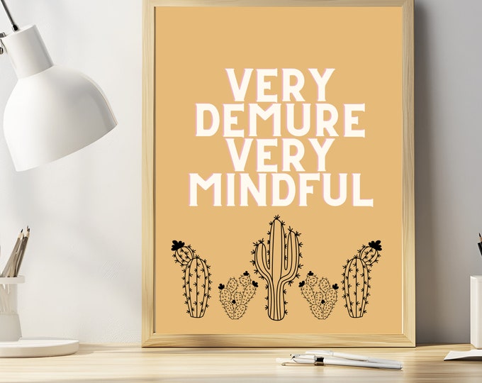 Very Demure Wall Art | Digital Download | Pop Art | Modern Art | Wall ...