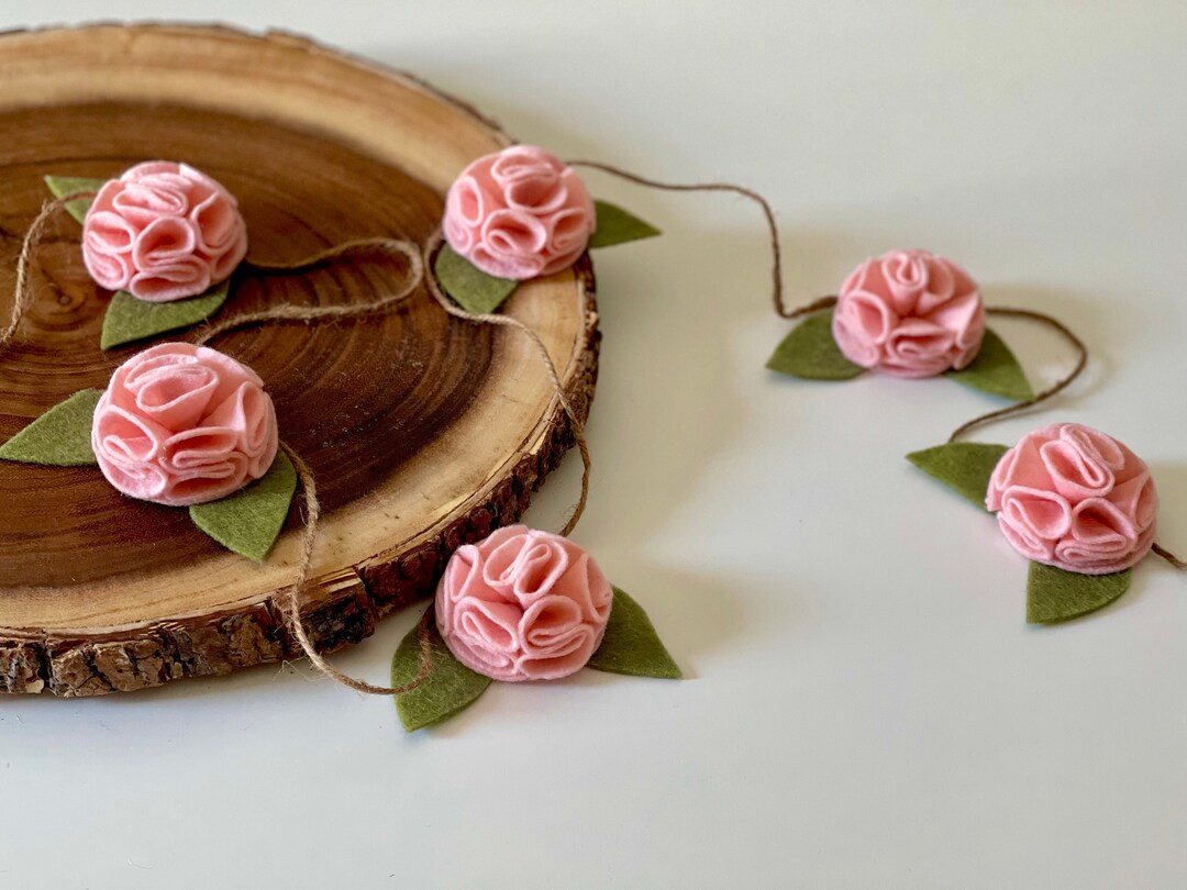 Boho Flower Garland Pink Flower Garland Party Accessories Etsy