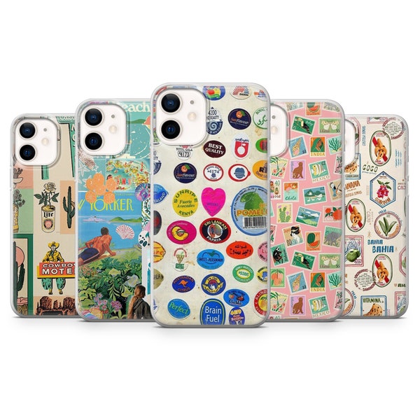 Travel Globe - Funda para teléfono con pegatina para iPhone 15 Pro Max, 14 Plus, 13, 12, 11, XR, XS y Samsung S24, S23, A54, A25, Pixel 8, 7