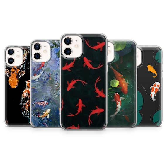 Koi Fish Phone Case Japanese Art Cover Fit for iPhone 15 Pro Max