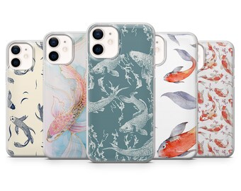 Koi Fish Phone Case Japanese Art Cover fit for iPhone 18Pro, 17, 16, 15, 14, 13, Samsung S26, S25, S24, S23, A27, A17, A57, Pixel 11, 10Pro