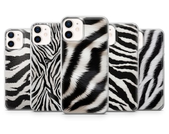 Fur Zebra Phone Case Animal Print Cover for iPhone 17Pro, 16, 15, 14, 13, 12, Samsung S25, S24, S23, S22, A16, A26, A56, Pixel 10, 9Pro