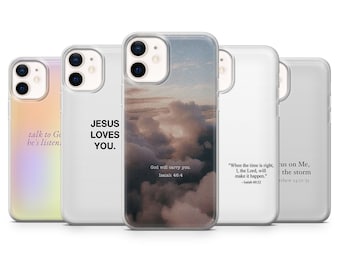 Jesus God Phone Case Psalm Christian Cover for iPhone 17Pro, 16, 15, 14, 13, 12, Samsung S25, S24, S23Fe, S22, A16, A26, A56, Pixel 10, 9Pro