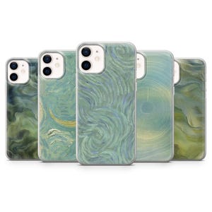 Swirl Water Phone Case Blue Art Wave Cover for iPhone 17Pro, 16, 15, 14, 13, 12, Samsung S25, S24, S23Fe, S22, A16, A26, A56, Pixel 10, 9Pro