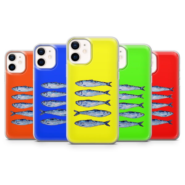Fish Ocean Handyhülle Angeln Cute Sea Handyhülle passend für iPhone 15 Pro Max, 14 Plus, 13, 12, 11, XR, XS & Samsung S24, S23, A54, A25, Pixel 8, 7